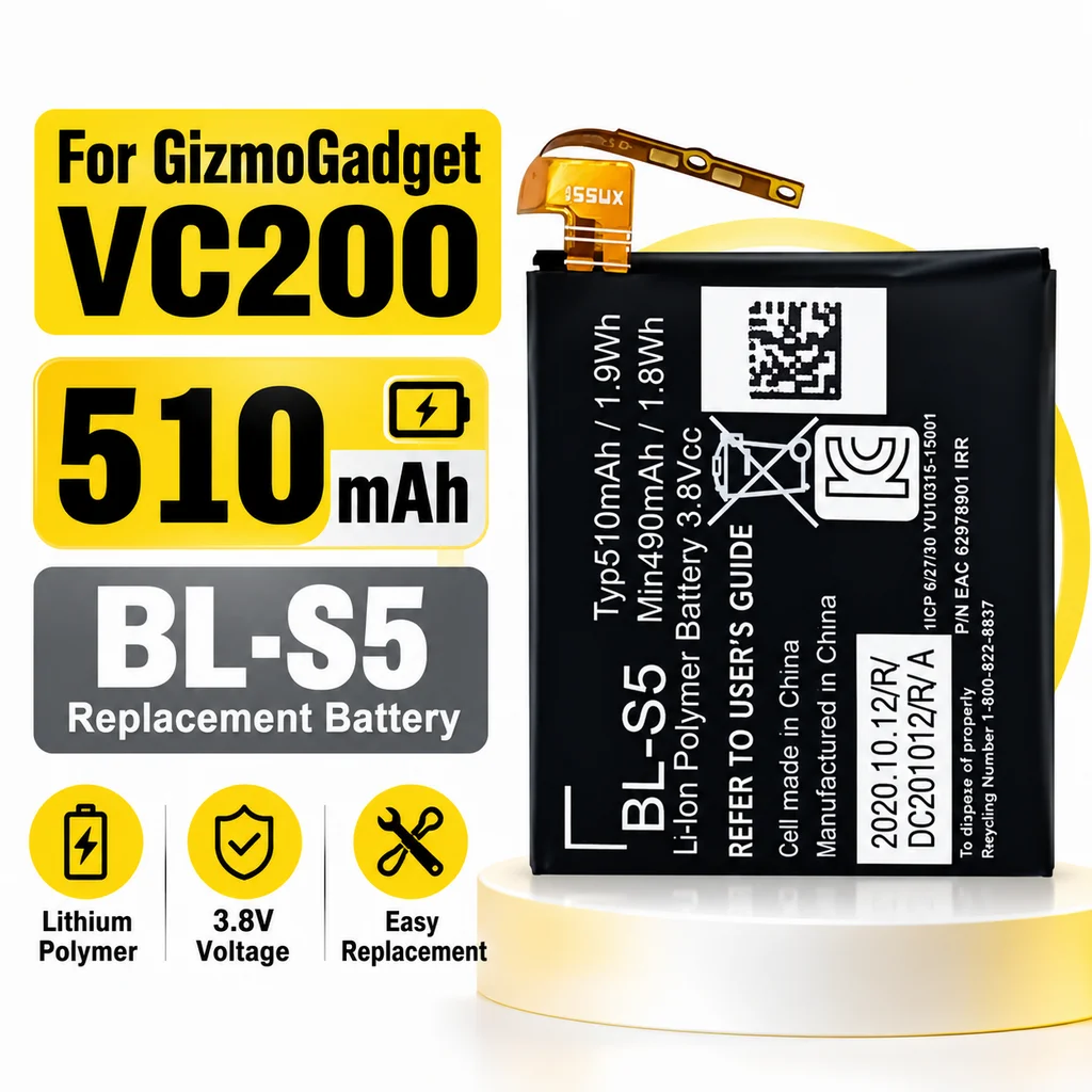 BL-S5 510mAh Li-ion Replacement Watch Battery for LG Watch VC200, Internal Lithium Rechargeable Battery for Watch Repair