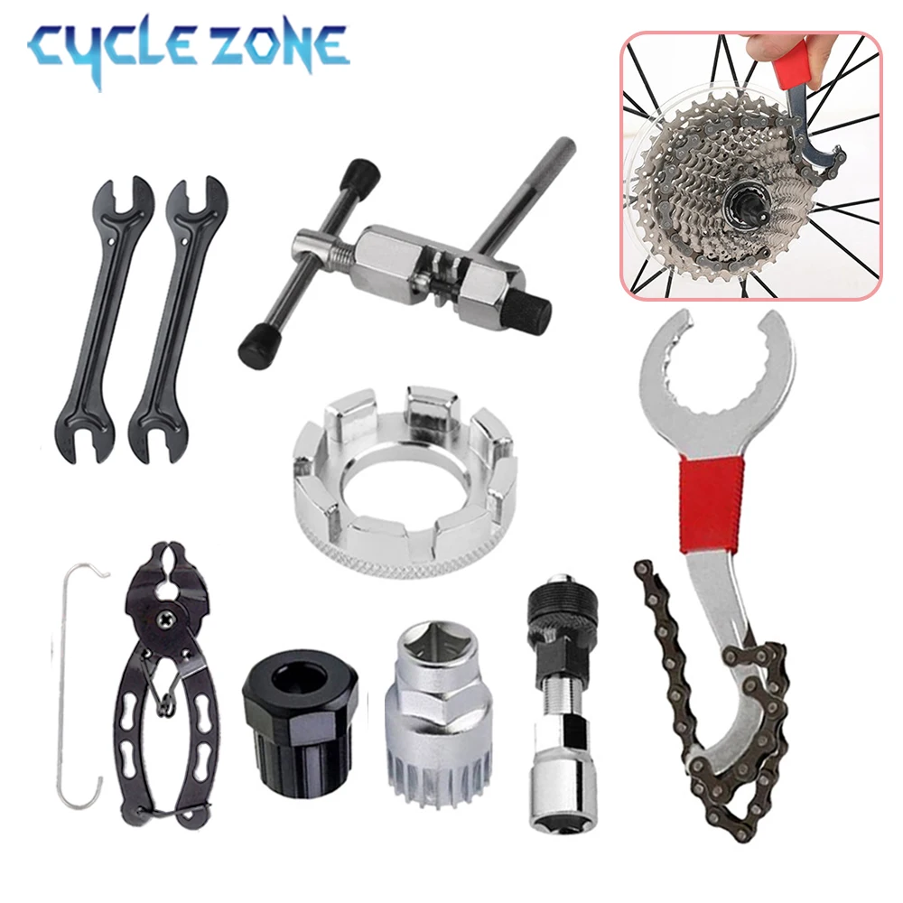 Bicycle Repair Tool Kits Chain Breaker Crank Puller Outdoor Cycling Pedal Remover Puller Bike Tools Set MTB Bicycle Accessories