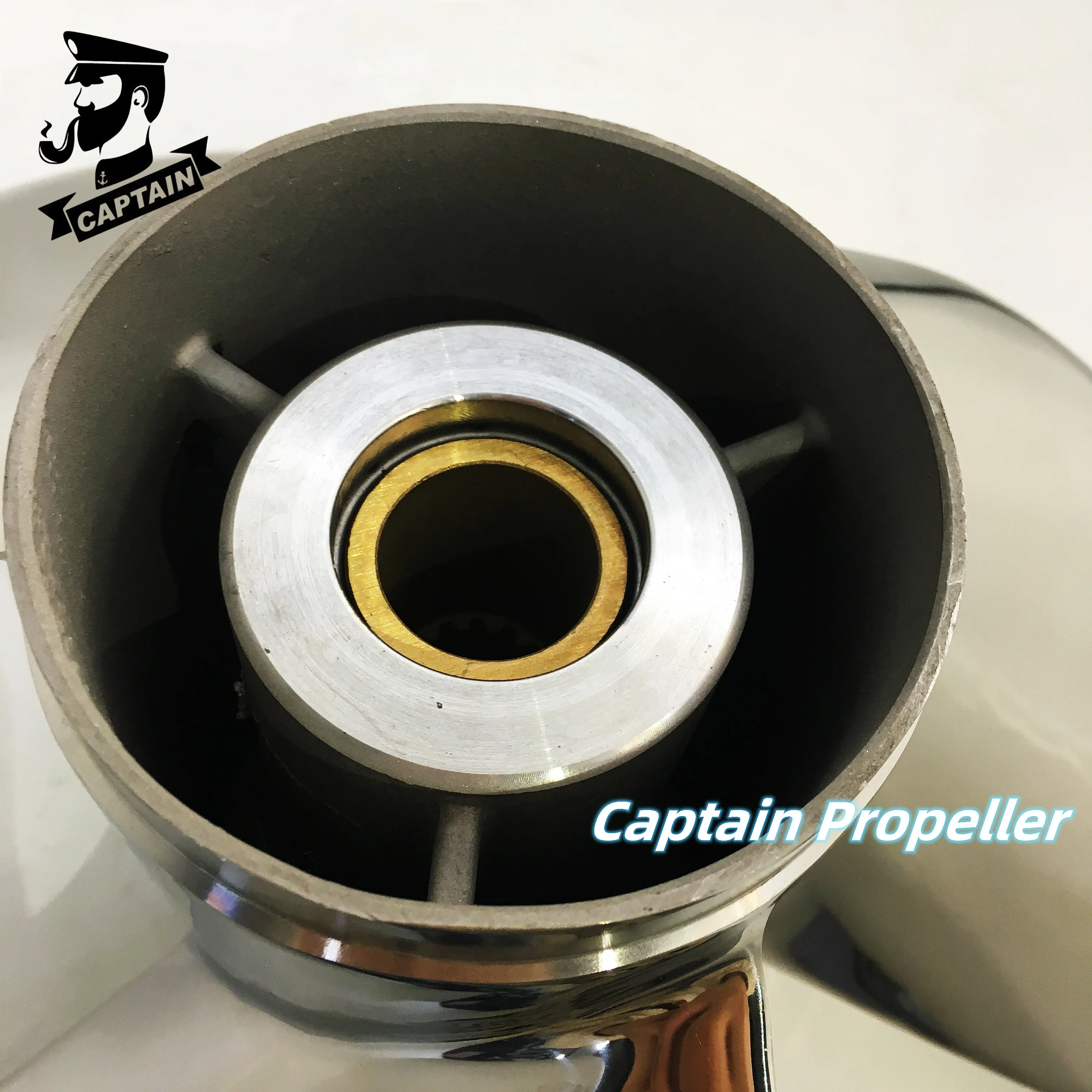 Captain Boat Stainless Steel Propeller 13x19 Fit Tohatsu Outboard Engines 60C 70C 70HP 90HP 140HP 3 Blade 15 Tooth Spline RH