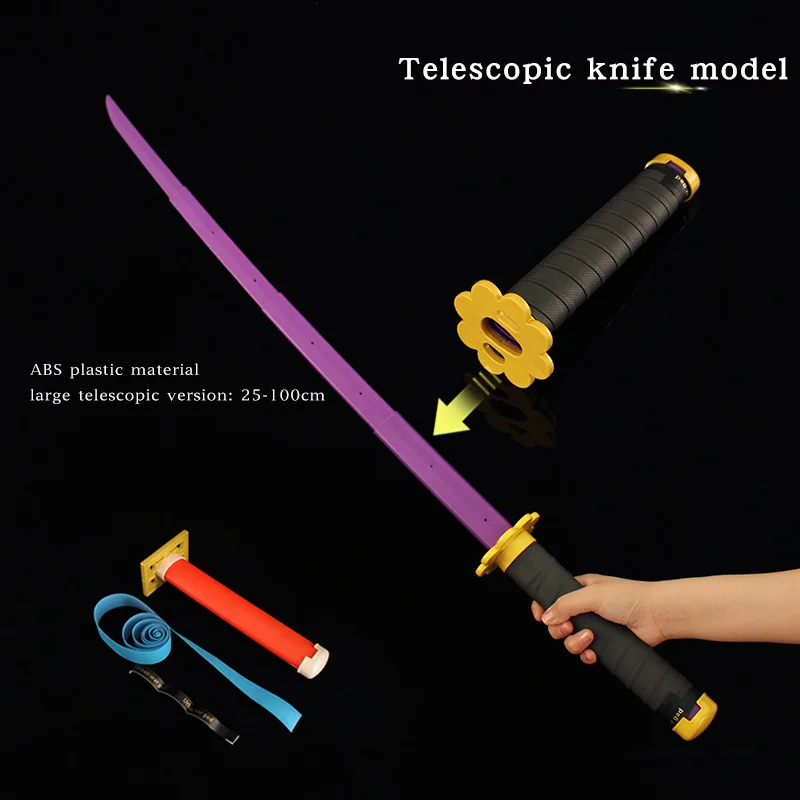

100cm One Piece Gravity Knife Stretchable Zoro Katanas Sword Model Cosplay Decompression Creative Retractable Sword Toy