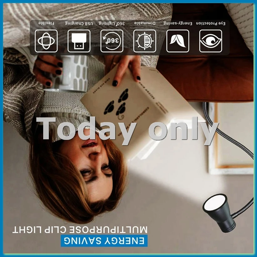 

Книжный светильник в стиле динамика, светодиодный светильник для защиты глаз, лампа для чтения, перезаряжаемый через USB ночник с 3-цветными температурами-VVNB