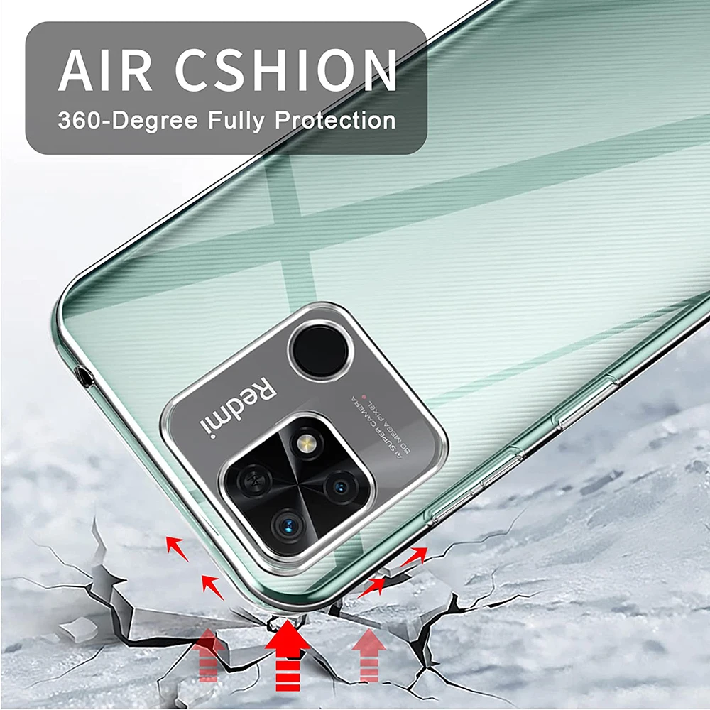 Klare Handyhülle für Xiaomi Redmi 10C 10A 11A 12C 9A 9C Redmi Note 10 10S 11 11s 12s 12 Pro 5G A1 A2 Plus Cover Coque – Detail 5