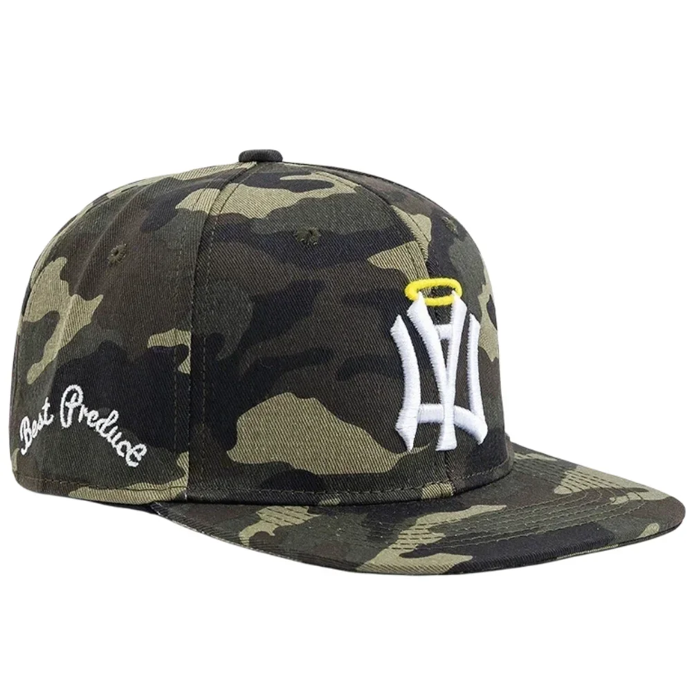 Heißer Verkauf: Unisex Flat-Bill-Snapback-Cap mit NA-Buchstaben und Flügel-Stickerei – Lässige Outdoor-Trend-Baseballkappe für Herren und Damen – Detail 3