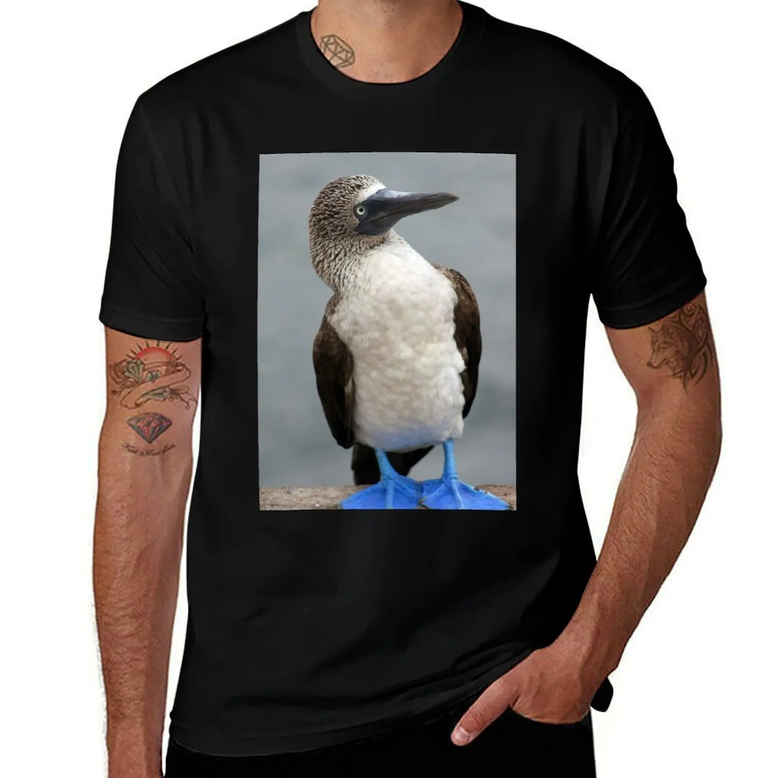 

Футболка Blue Footed Booby, футболки с аниме, мужская футболка большого размера, хлопковая футболка