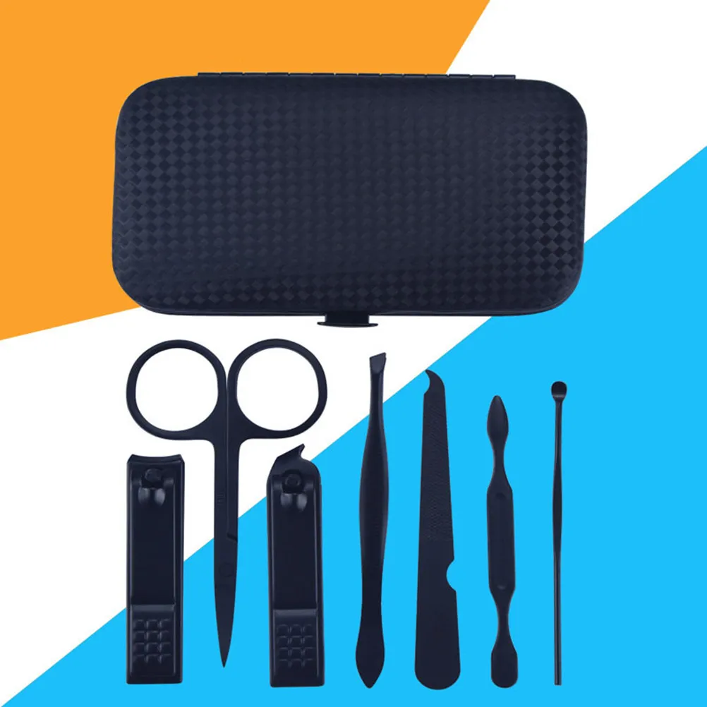 

Набор из 7 предметов для маникюра из нержавеющей стали для мужчин и женщин, прочные маникюрные инструменты с эргономичной ручкой, портативный триммер для ногтей