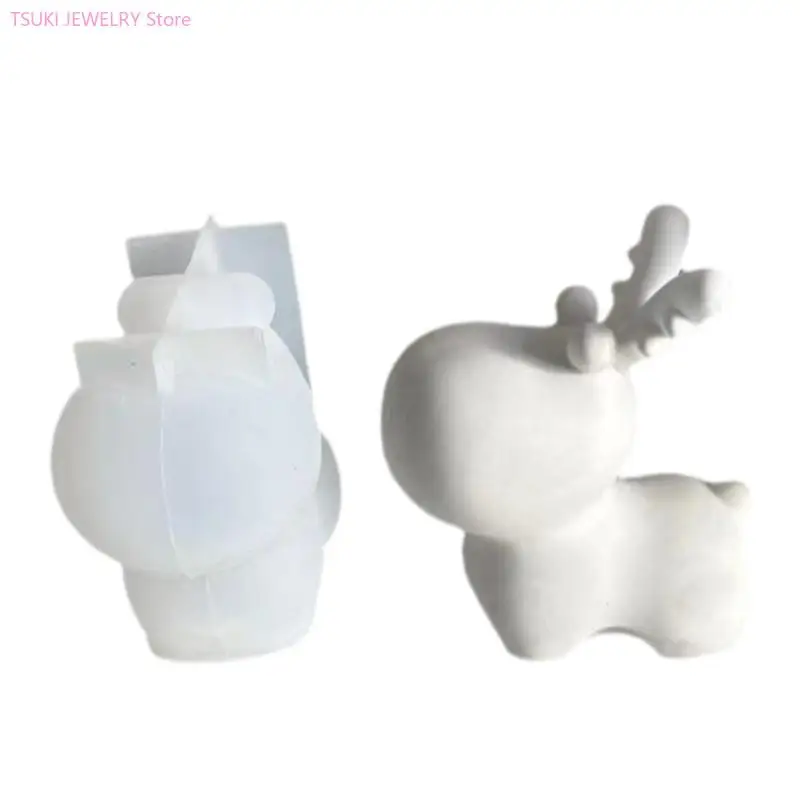 

62KE Silicone Soap Molds Ornament Moulds Butterfly Figurine Molds Deer Molds