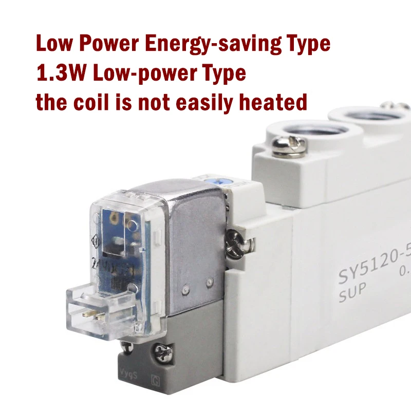 SY Series 3120/5120/7120  2-Way/3-Way Solenoid Valve, 1/8”1/4” DC 24V/AC220V, for Air , Industrial Automation