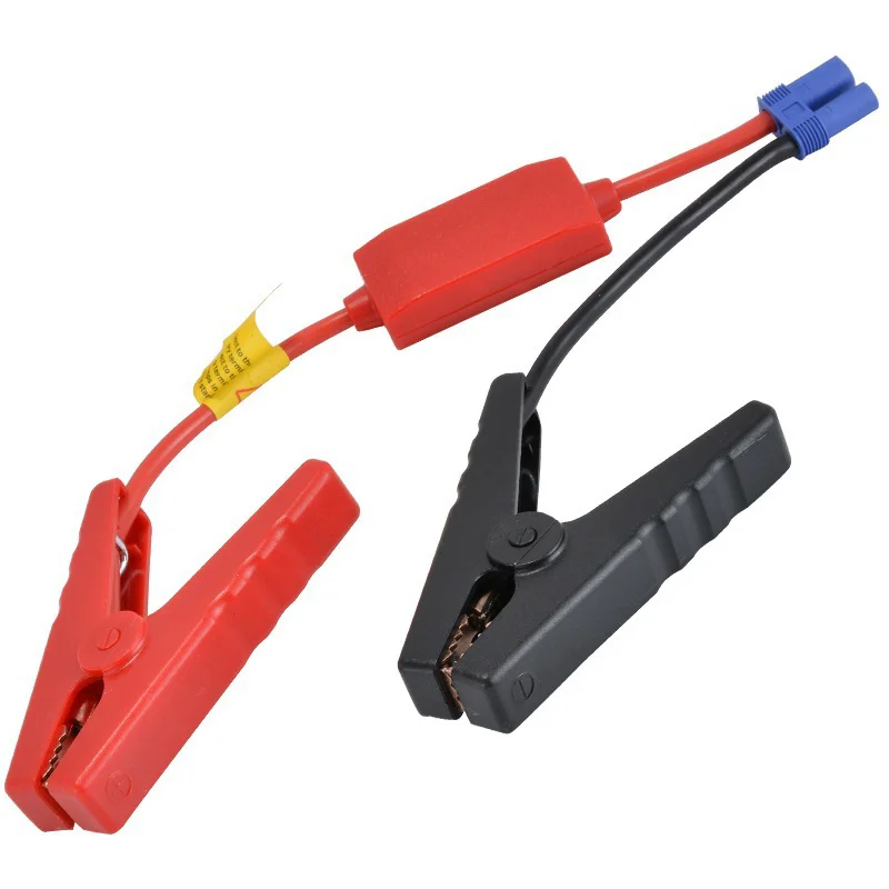 Car Jump Starter Cable with EC5 Plug Connector Clamps Reverse Charge Prevention Auto Battery Booster Emergency Start Module