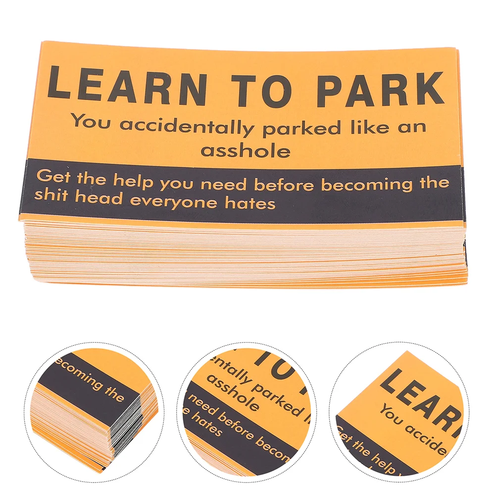 

50pcs Learn To Parking Card Bad Parking Warning Card Sign Novelty Business Cards Parking Violation Tickets Do Not Park Here Car