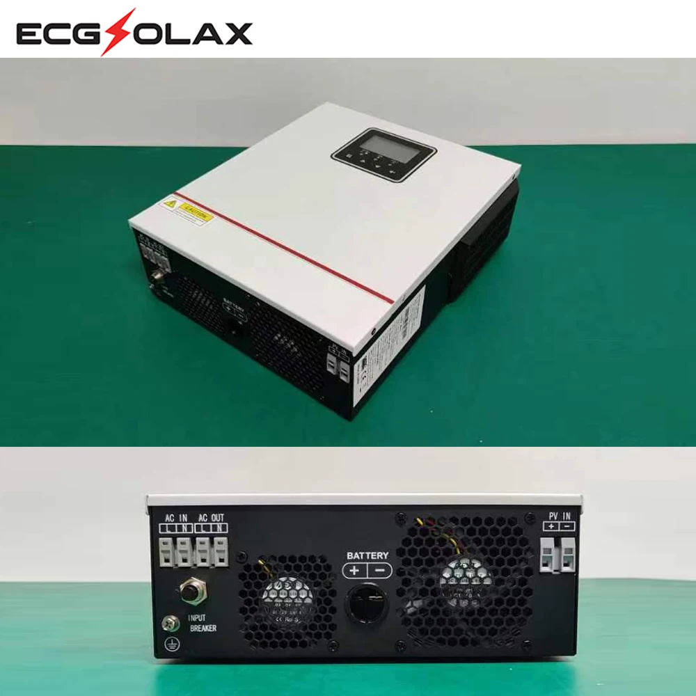 Imagem -04 - Inversor Solar Híbrido Ecgsolax Inversor Híbrido Fora da Rede Construído em Controlador Solar 80a Mppt 1kw 1.5kw 12v 24v 220v