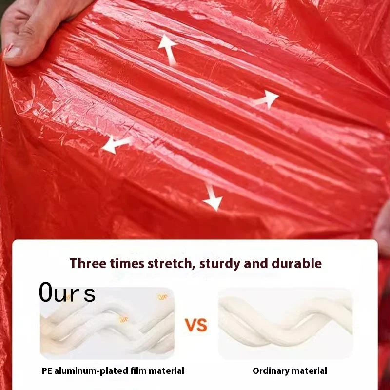 معطف الطوارئ وبطانية مايلر بطانة مقاوم للماء مقاومة للرياح في الهواء الطلق معطف واقي من المطر للتخييم التنزه بقاء البطانيات #3