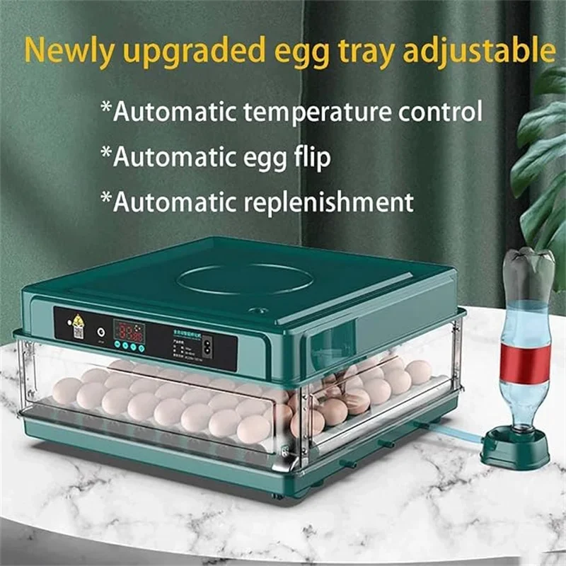 Chicken Incubator Small Home Automatic Hydration Intelligent Adjustable Egg Plate Incubator