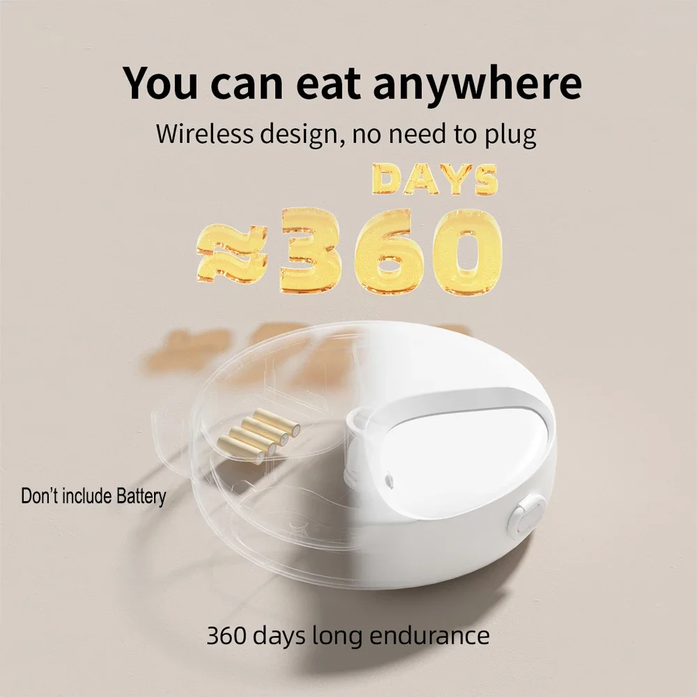 4 وجبات نضارة الطعام الرطب الجاف التلقائي تغذية الحيوانات الأليفة القط الذكية تغذية الكلب الغذاء موزع زر توقيت القط الكلب وعاء التغذية البطيئة