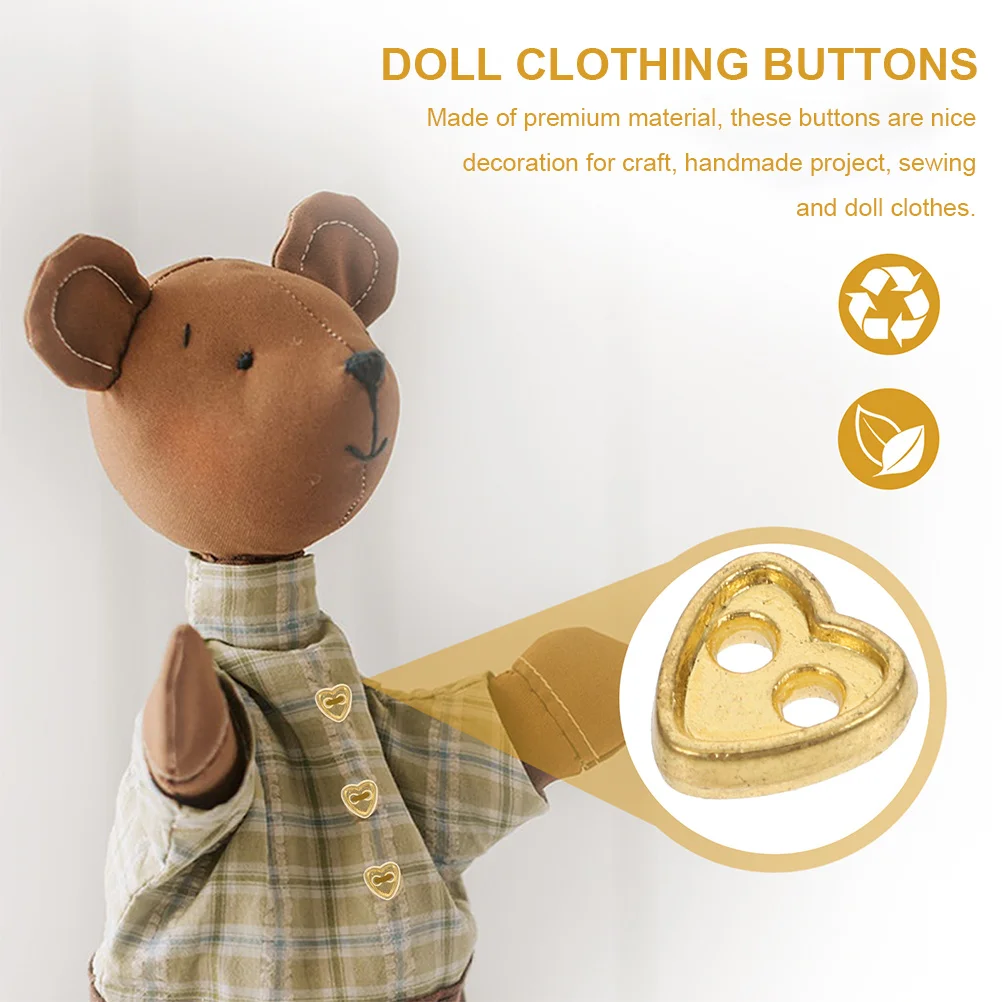 150 قطعة من أزرار سبيكة صغيرة على شكل قلب، مستلزمات خياطة ذاتية الصنع لتزيين الملابس، أزرار قلب صغيرة، مواد ذاتية الصنع