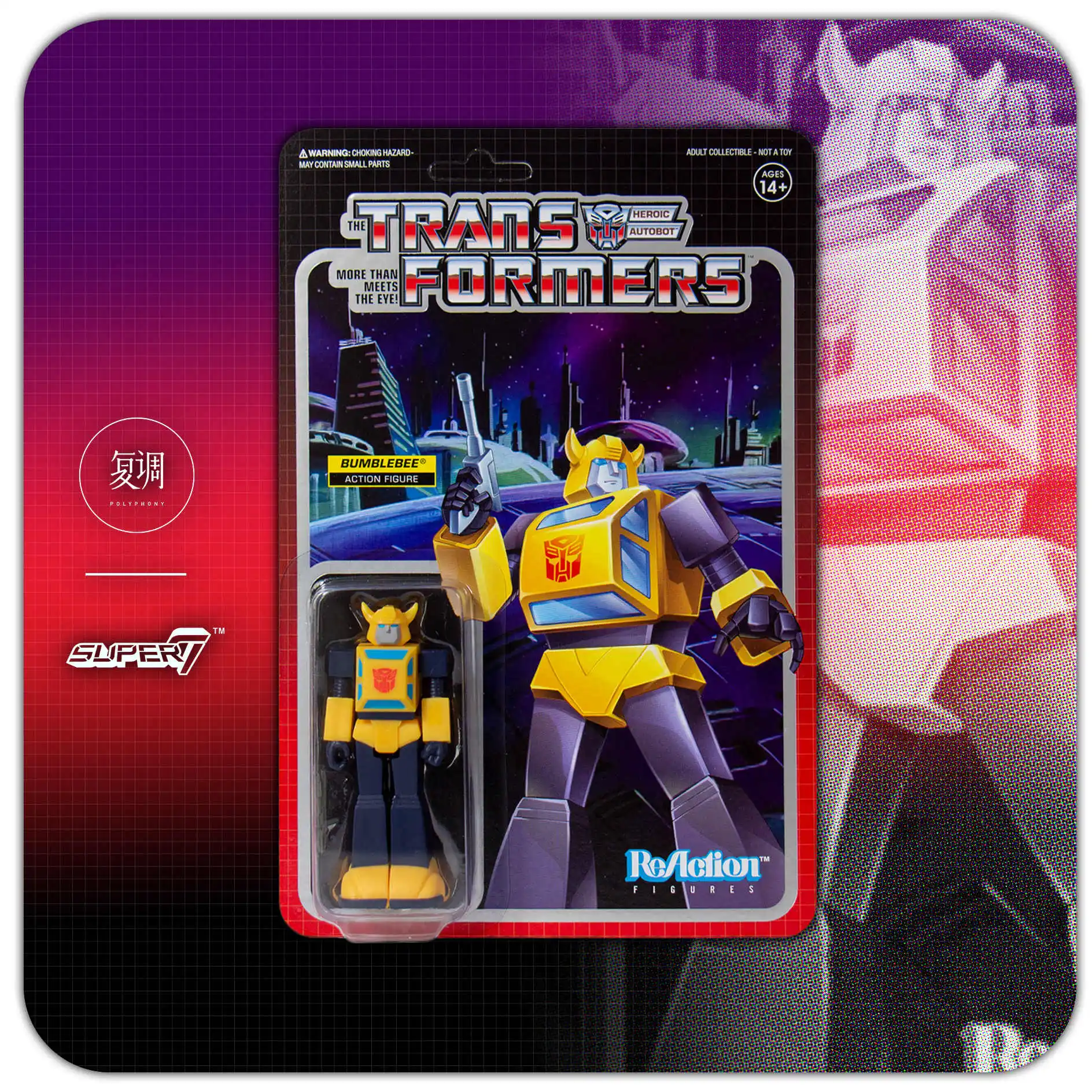 In Stock Super7 Transformers Series 1 Hanging Card Optimus Prime Megatron Bumblebee Gift