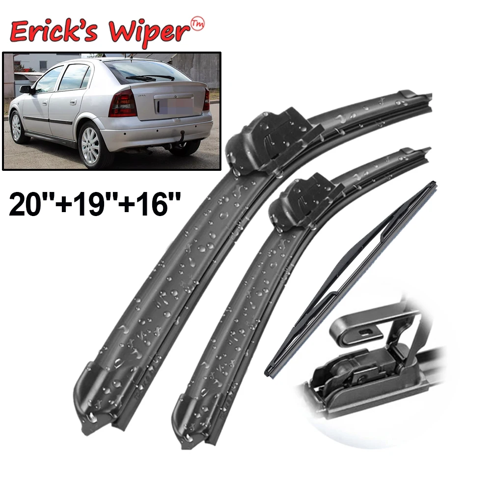 

Erick's Wiper Front & Rear Wiper Blades Set Kit For Opel Astra G Liftback 1998 - 2004 Windshield Windscreen Window 20"+19"+16"