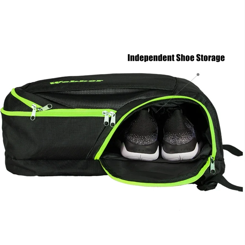 Multi-functional Racket Bag Badminton Tennis Backpack Sports Fitness Gym Bag With Independent Shoes Storage Racquet Bag Carrier