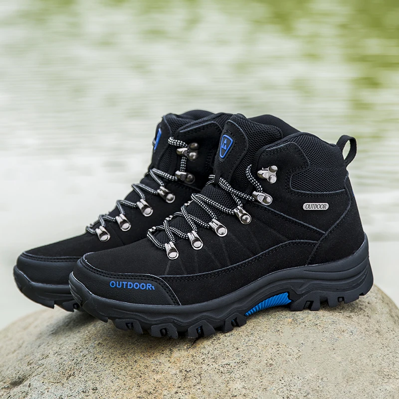 Zapatos de senderismo impermeables para hombre, botines de nieve al aire libre, zapatos de escalada súper cálidos, zapatillas de Trekking 39-46,