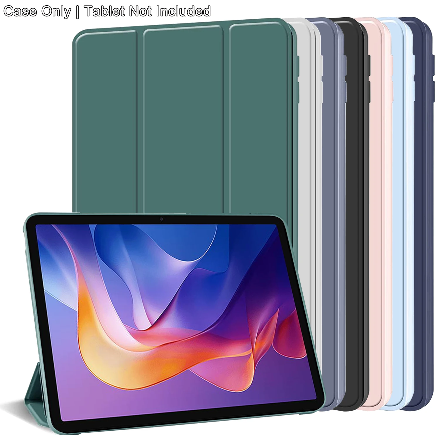 Dreifach faltbare Flip-Hülle für Xiaomi Redmi Pad 2 2025 11'' mit magnetischem Ständer, PU-Leder-Schutzhülle, TPU-Rückseite, automatische Schlaf-/Wachfunktion