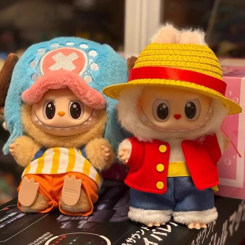 

For Dolls Labubu Cosplay Clothing Accessories Toys Cartoon Anime Luffy Chopper Cute Decoration Set Pendant Birthday Gift