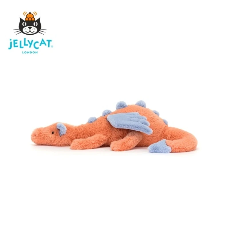 Jellycat Persimmon Dragon 66 см мягкая пушистая плюшевая игрушка - 100% натуральная приятная кукла, новая с биркой для подарка