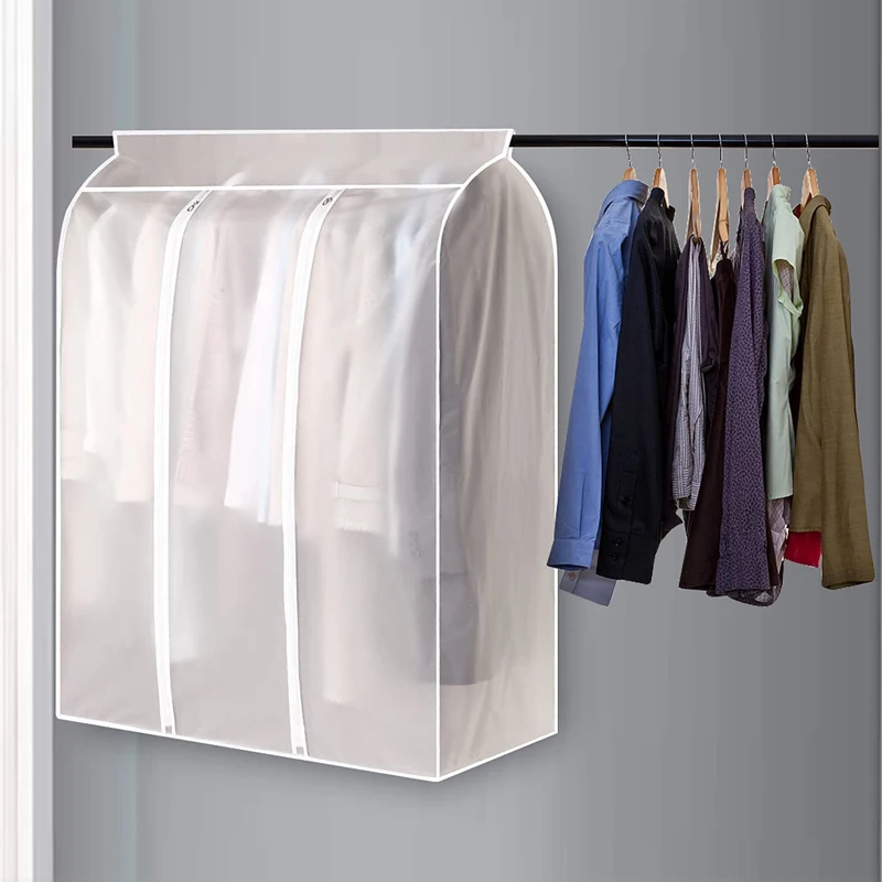 3D Large Wardrobe Clothes Storage Bag Dustproof Cover Garment Suit Dress Coat Waterproof Clothing Protector Hanging Organizer