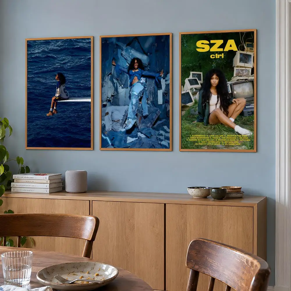 Singer SZA SOS Ctrl Kill Bill Saturn Poster Wall Art Print HD Aesthetic Artwork Waterproof Printing For Fans Home Decor Gift