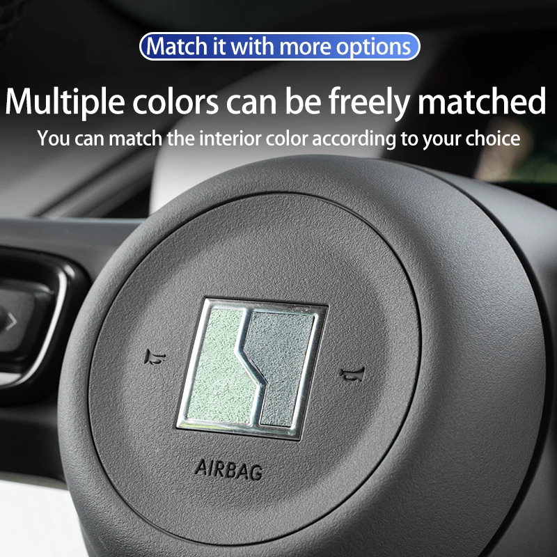 ZEEKR 001 steering wheel, LOGO decoration stickers, alcantara modified car interior products, car suede accessories