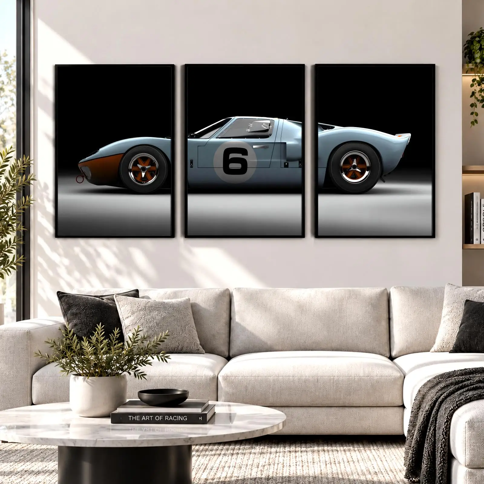 Old School Performance Coupe Painting Calligraphy Canvas Poster Set Wall Artwork for Bedroom Living Room Decorative Prints Gift