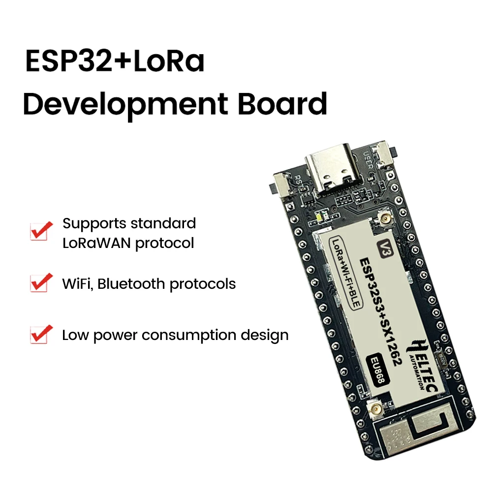 

Type-C 433-510 МГц 863-928 МГц Беспроводная палочка Lite ESP32 + LoRa V3, макетная плата, совместимая со стандартным узлом