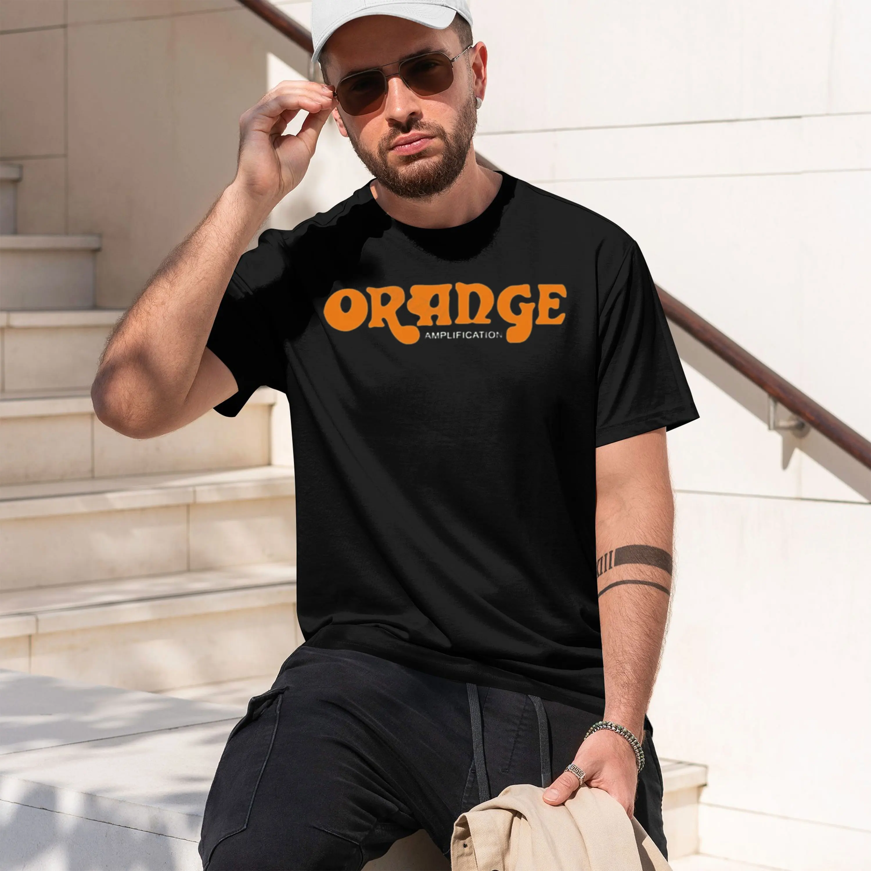 Mens summer tshirt loose tops The British Guitar Amps Orange Short Sleeve Regular Tees unisex tee-shirt casual tees 2026 New Mod