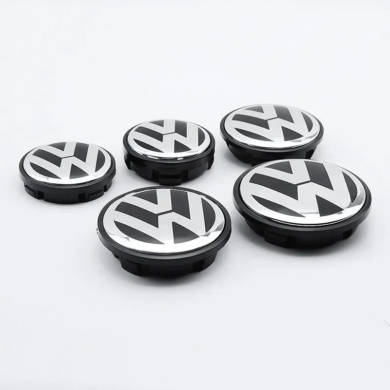 4pcs 55mm 56mm 65mm 63mm Car Styling Wheel Center Cap Hub Covers Badge Accessories For VW Volkswagen Golf Sharan Passat Tiguan