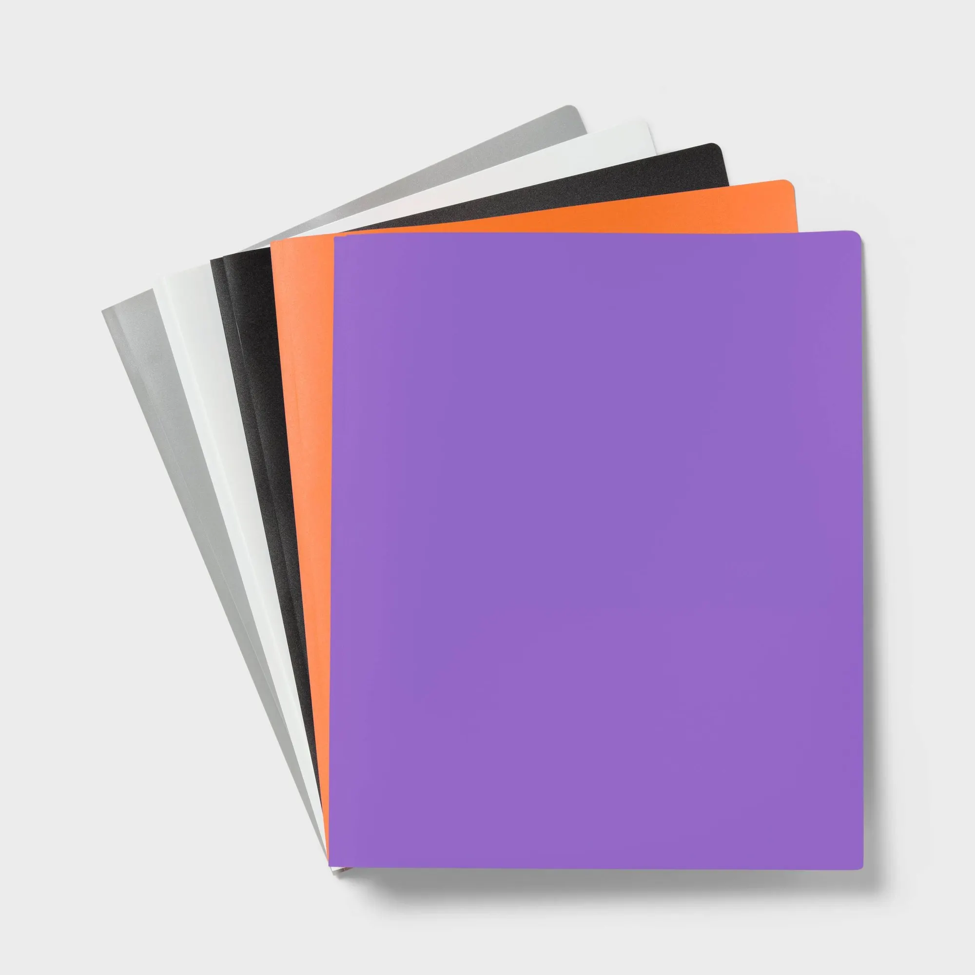 2 Pocket Plastic Folder with Prongs Purple: School Supplies, Polypropylene, 50 Sheet Capacity, 2 Internal Pockets view 5