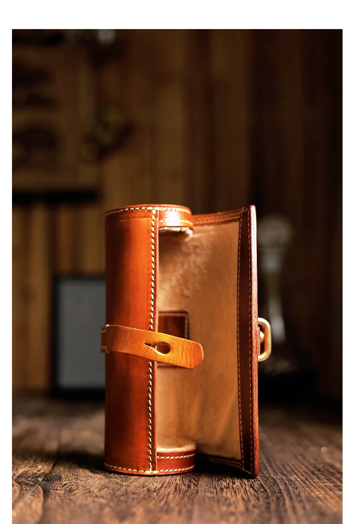 Organizers designers handmade vegetable tanned cowhide men's women's glasses bag vintage luxury genuine leather storage bag