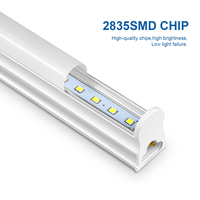 15W T5 LED Tube Light 110V 220V 50CM High Quality Integrated Wall Lamp for Home Kitchen Cabinet Warehouse Garage,No/EU/US Plug