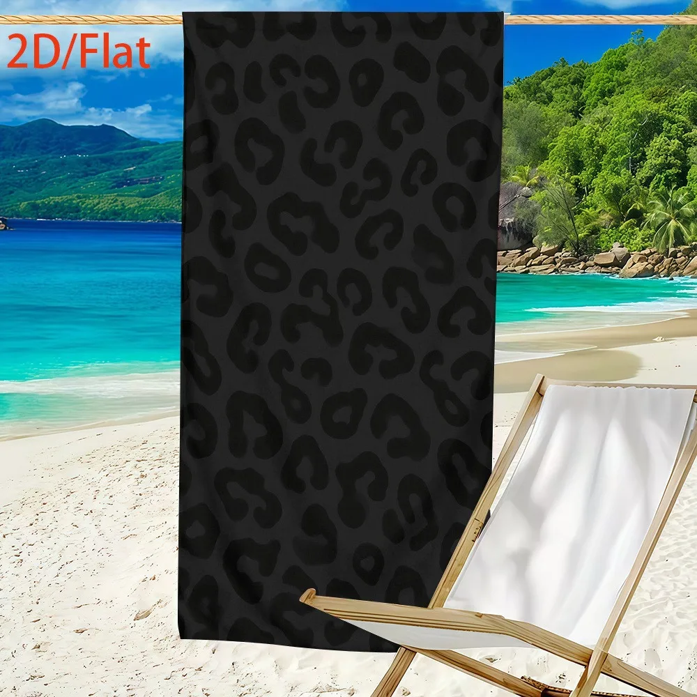 Customize A Leopard Print Beach Towel, Suitable for Pools, Gyms, Vacations, Versatile for All Seasons, Perfect for Summer