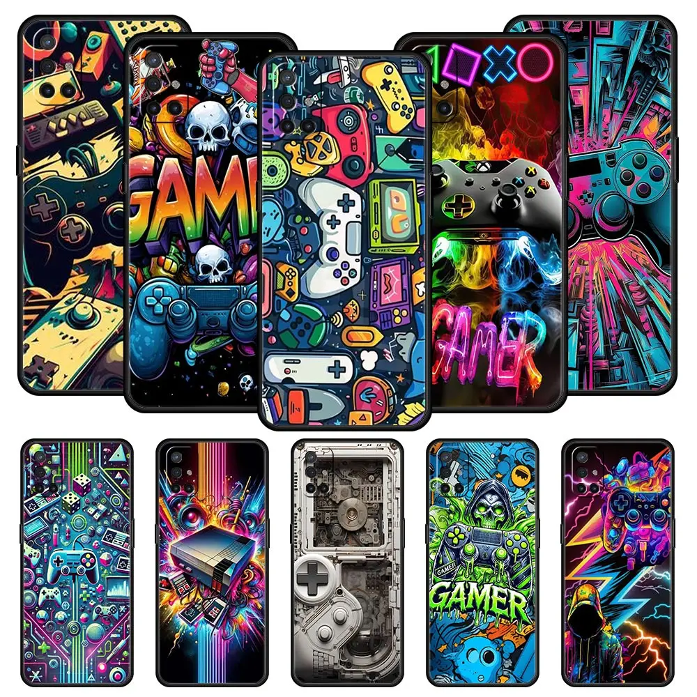 Funda de teléfono para Oneplus 13R 13 12 10T 11 R10 Nord N100 N200 N10 9 9R CE 2 3 Z Pro Lite 5G, cubierta de TPU suave con tecnología para consola de juegos