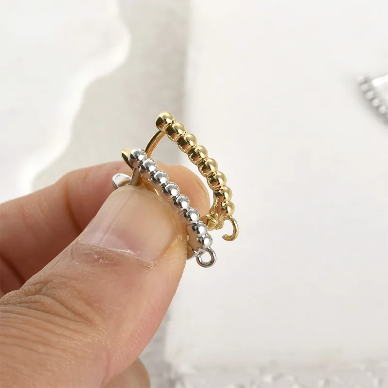 14k Gold Color-preserving Doudou Horseshoe U-shaped with Hanging Ear Buckles Earrings DIY Handmade Earrings Basic Accessories