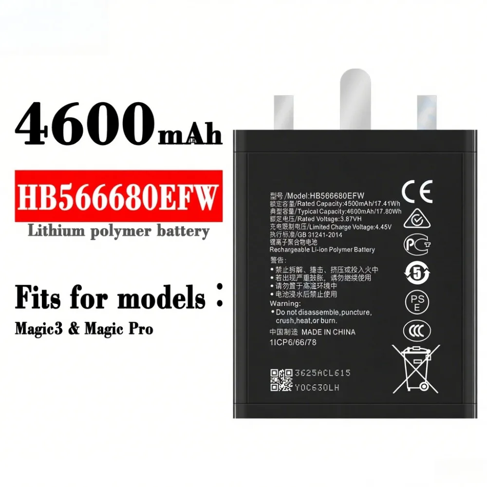 Phone Battery For Huawei P30 Pro Mate 20 Pro 50 Pro/Magic 3 Pro/Play 50 Plus HB476490EEW HB506390EFW HB566680EFW HB4966A2EGW