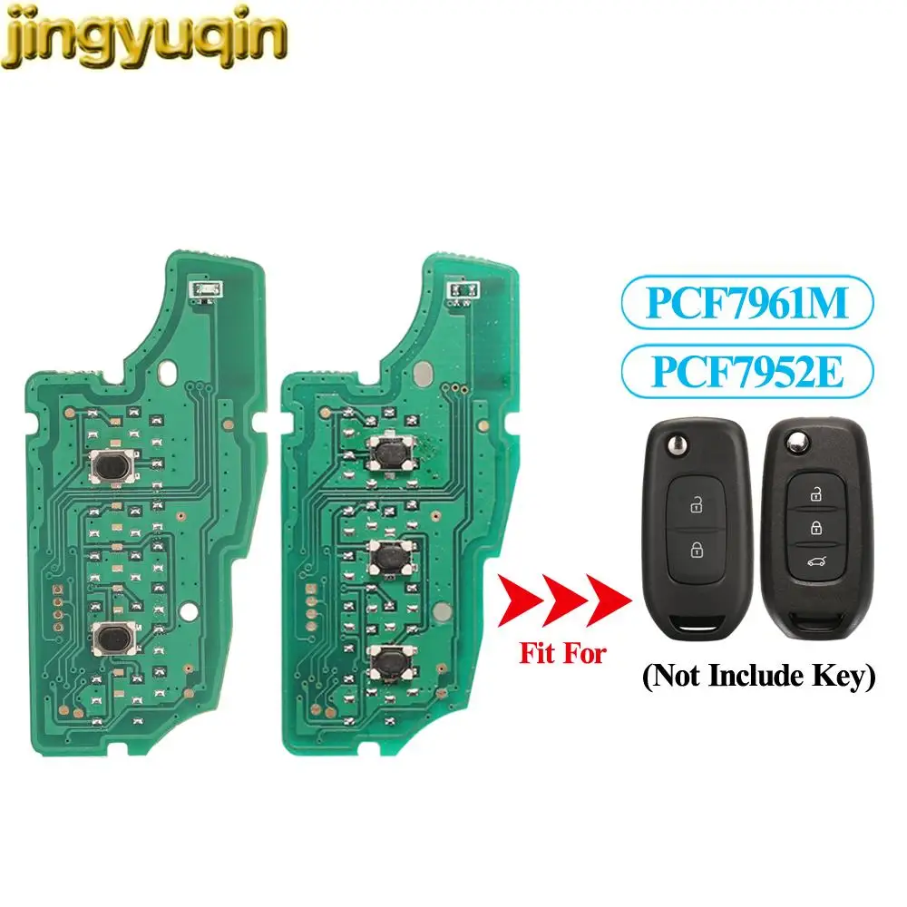 

Jingyuqin 5pcs 2/3B Remote Key Board 433MHZ 4A PCF7961M PCF7952E For Renault Captur Megane 3 Sandero Dacia Logan Dokker Clio 4