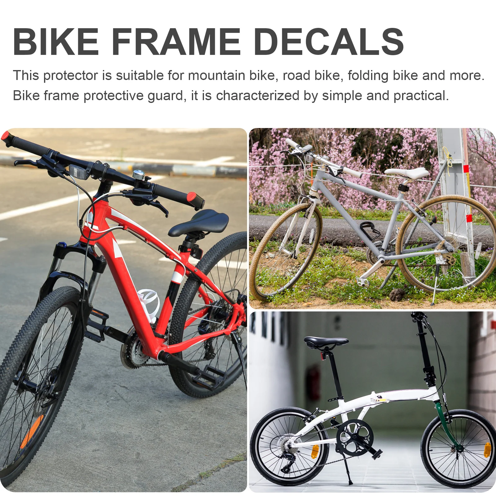 

2Pcs Bike Chain Stay Protectors Silicone Frame Decals Anti scratch Stickers for Mountain Road Bikes Foldable Cycling Accessories