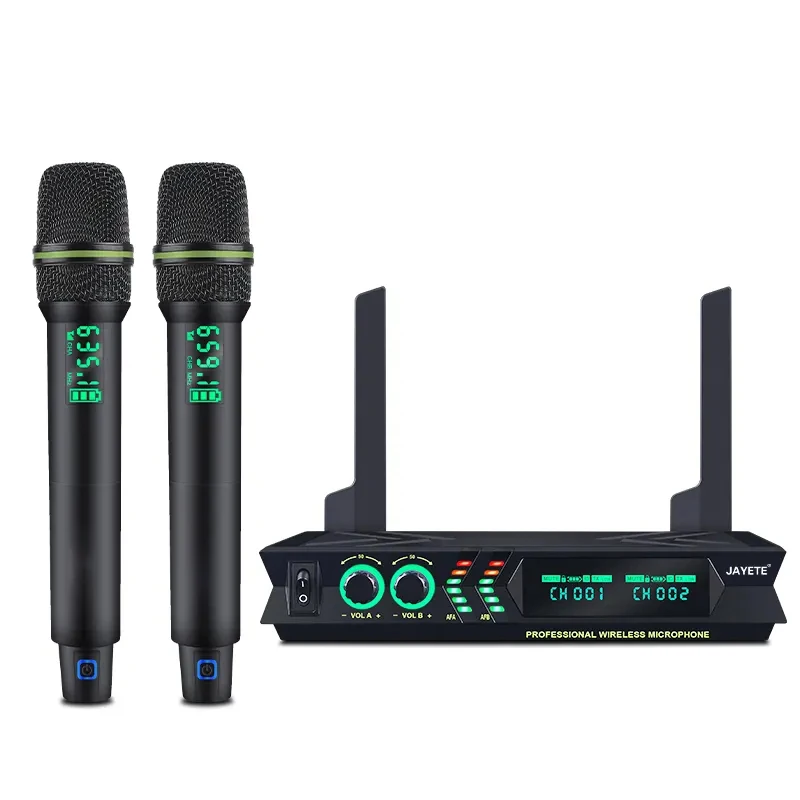 

Pro Audio Music Microphone System Mini UHF Selectable Channel Wireless Handheld Microphone for Karaoke Performance Huge Stages