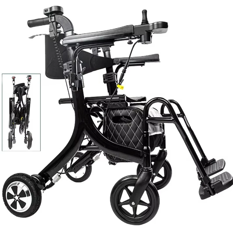 

Rollator Walkers Folding Motorized Wheelchair Multi Functional Wheelator