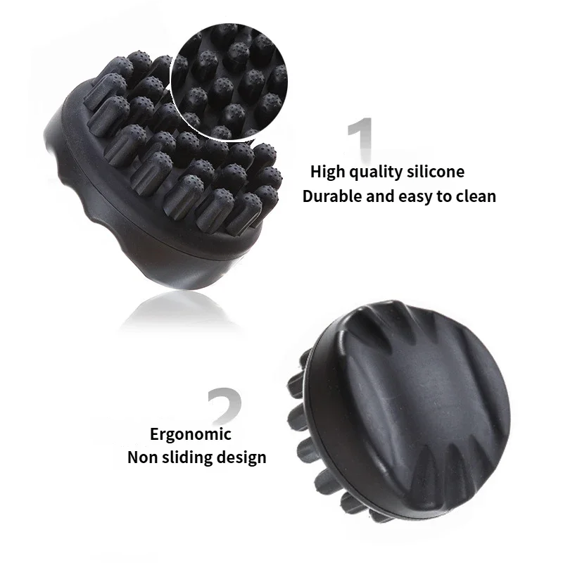 1/2 قطعة تصفيف الشعر المهنية المطاط قابل للغسل الأفرو حليقة الإسفنج لينة الشعر لفائف موجة Dreadlock مشط طبيعي