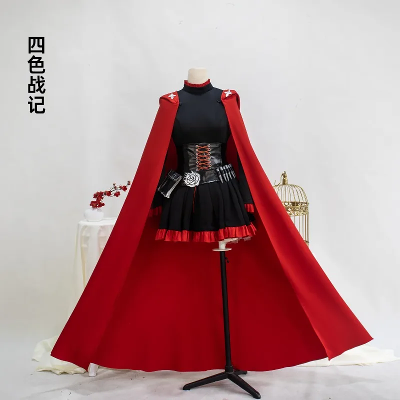 

Four-color Wartime Cos Suit Animation RWBY Little Red Riding Hood Combat Suit Cosplay Two-dimensional Animation Costume Full Set