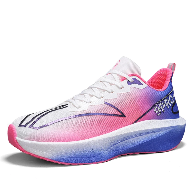 

Road Running Marathon Sneakers Men Women Carbon Plate Air Cushion Breathable Lightweight Training Shoes