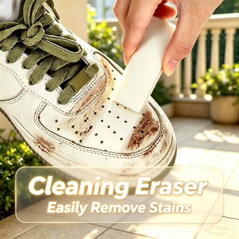 Portable White Shoe Cleaner Eraser, Stain Removal Without Washing, Non-Damaging, Suede & Leather Care