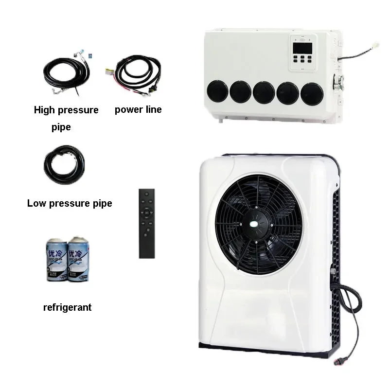 

Truck 24V 12V Parking Air Conditioning DC Variable Frequency Energy-Saving Split Car Compressor Internal / External Modification