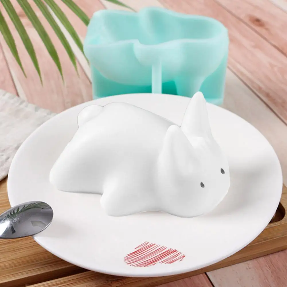 Cute Rabbit Cake Mold Silicone Mould DIY Candle Mold Cat Cake Pudding Molds Cake Chocolate Dessert Mould Candle Making Supplies