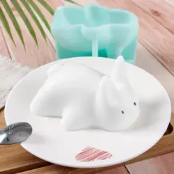 Cute Rabbit Cake Mold Silicone Mould DIY Candle Mold Cat Cake Pudding Molds Cake Chocolate Dessert Mould Candle Making Supplies